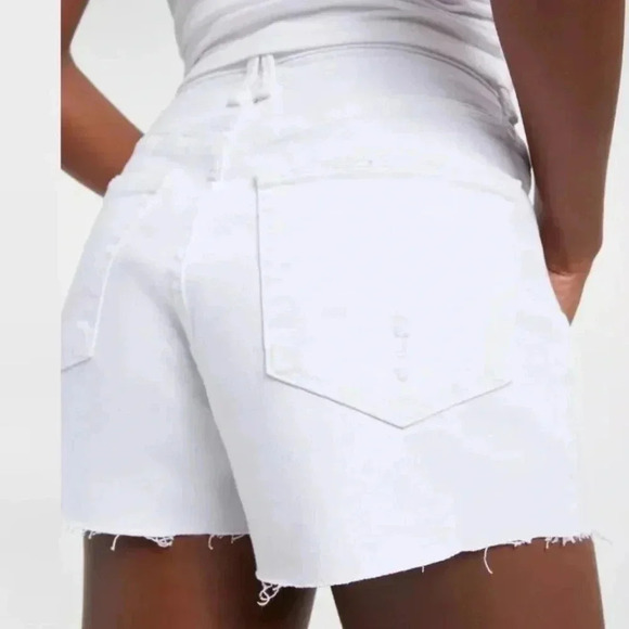 Good American Pants - Good American "Good '90s" High Waist Denim Cutoff Shorts 10/30 NWT White 2.5"L